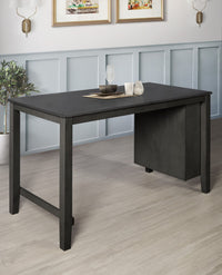 Home Design 5 Pieces Africa Counter Height Dining Set, Black/Warm Gray