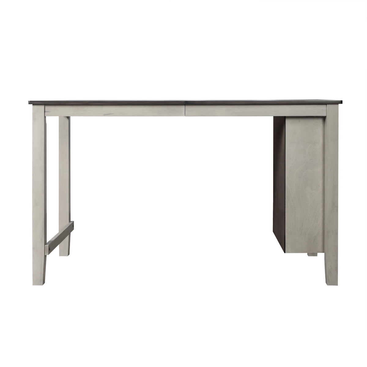Africa Counter Height Table, Black, Rectangular top, Three shelves for storage, Sturdy legs, Modern style, Space-saving, Durable construction, Easy assembly