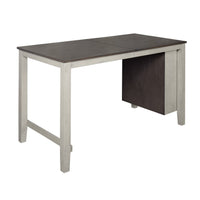 Africa Counter Height Table, Black, Rectangular top, Three shelves for storage, Sturdy legs, Modern style, Space-saving, Durable construction, Easy assembly