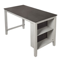 Africa Counter Height Table, Black, Rectangular top, Three shelves for storage, Sturdy legs, Modern style, Space-saving, Durable construction, Easy assembly