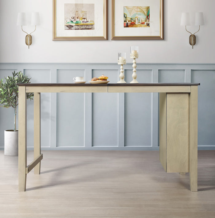 Home Design 5 Pieces Africa Counter Height Dining Set, Taupe/Antique Gray, Antique Gray/Warm Gray