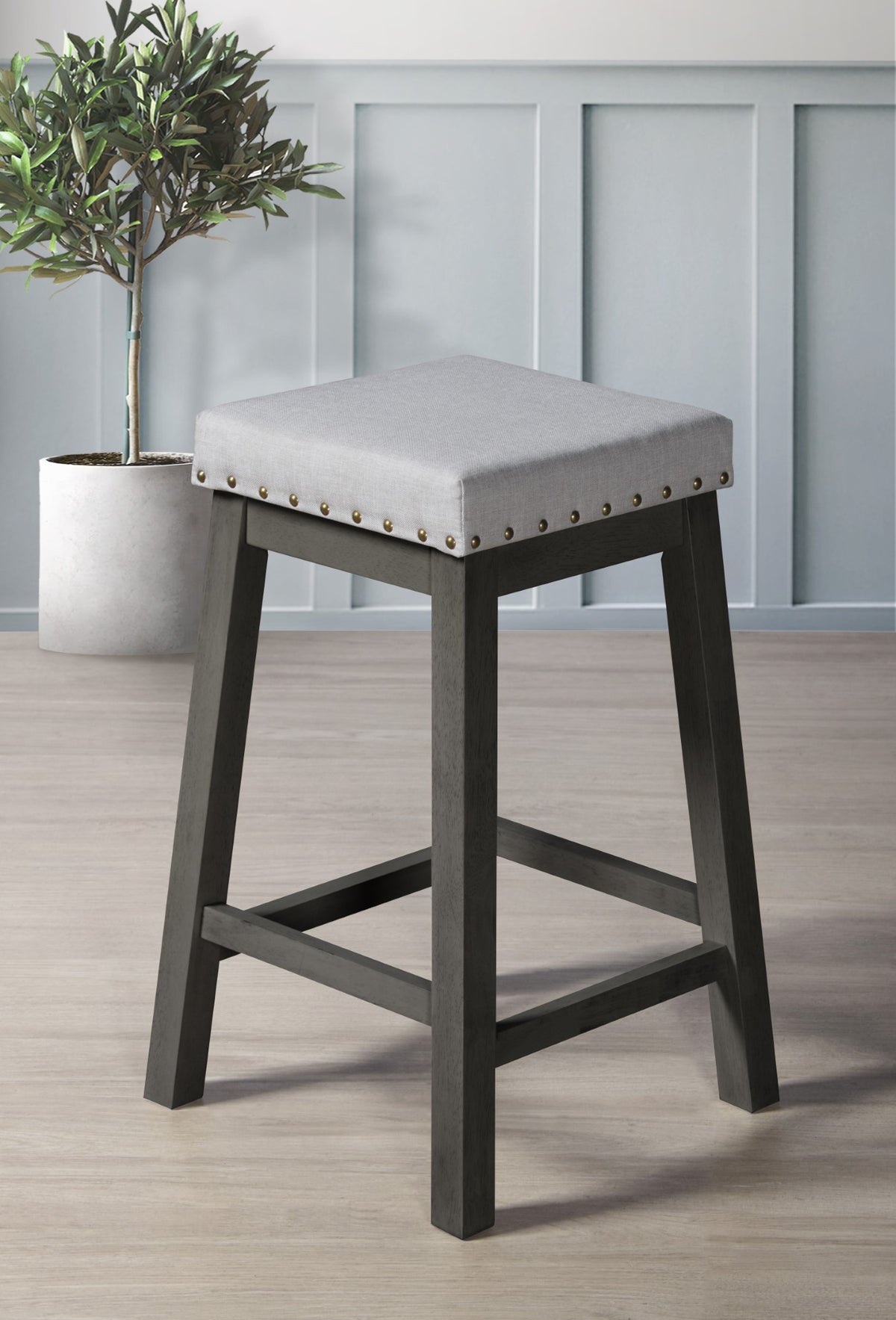 Home Design 5 Pieces Africa Counter Height Dining Set, Black/Warm Gray