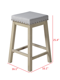 5-Piece Africa Counter Height Dining Set, Antique Gray/Warm Gray, Rectangular table with shelves, Armless cushioned chairs, Comfortable seating, Modern style, Space-saving, Durable construction