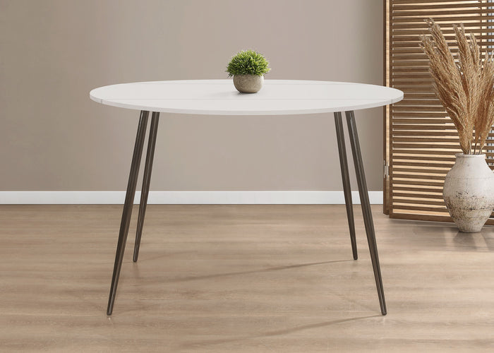 Home Design Lattice Dining Set, White