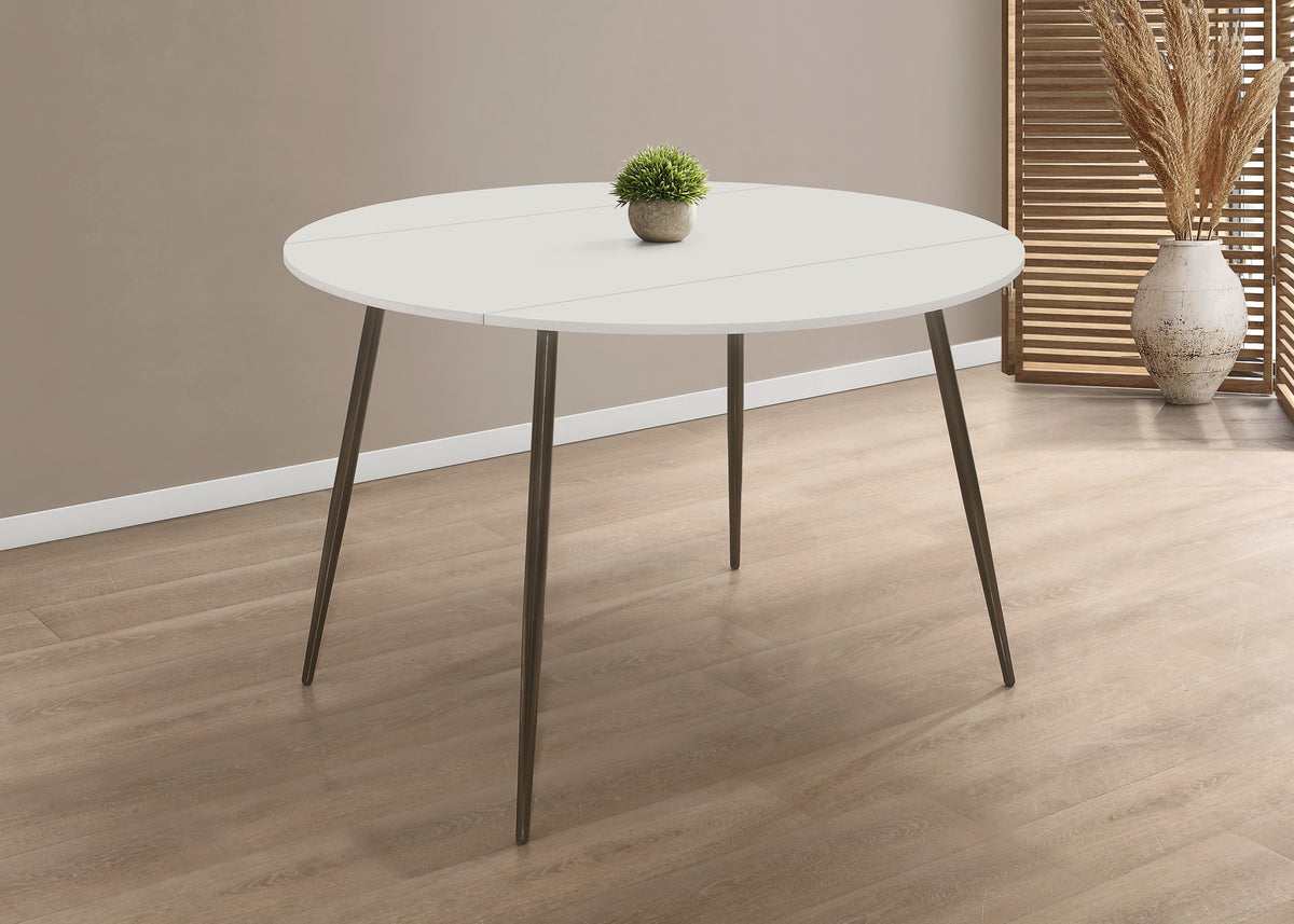 Home Design Lattice Dining Set, White