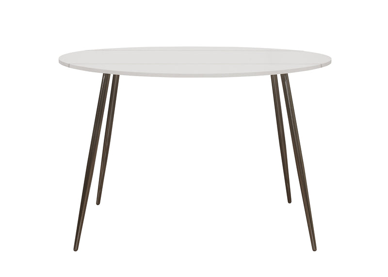 Home Design Lattice Dining Set, White