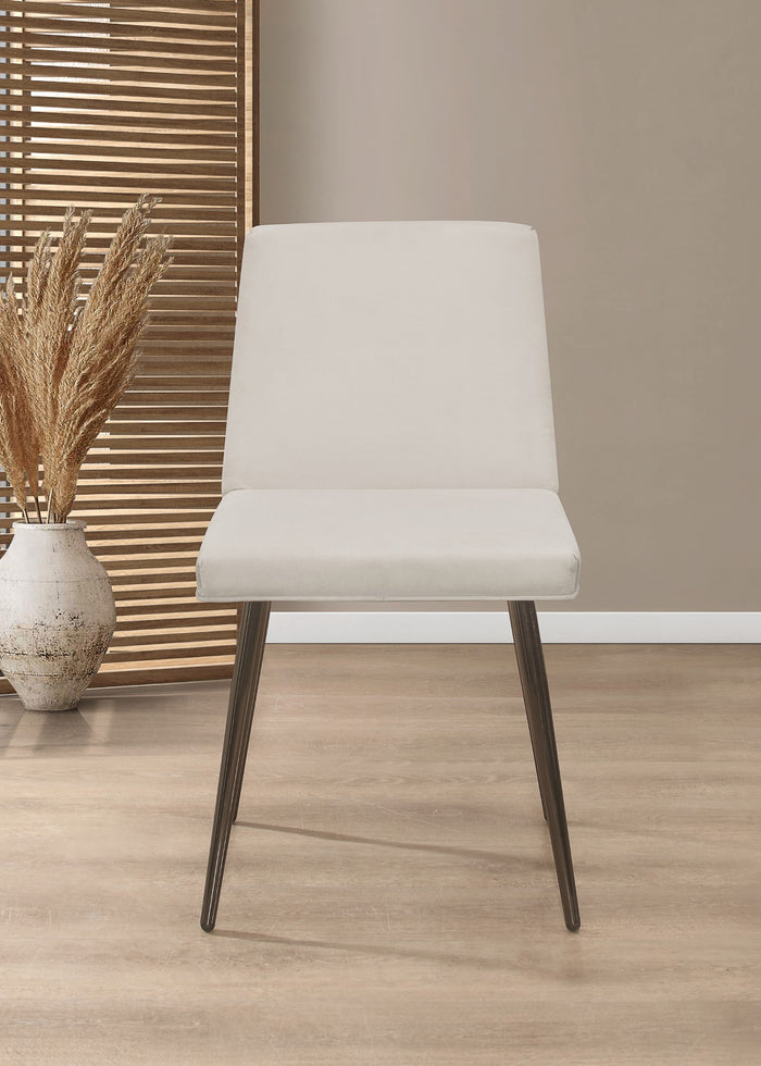 Home Design Lattice Dining Chair (Set of 4), Light Gray