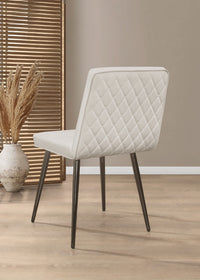 Home Design Lattice Dining Set, White
