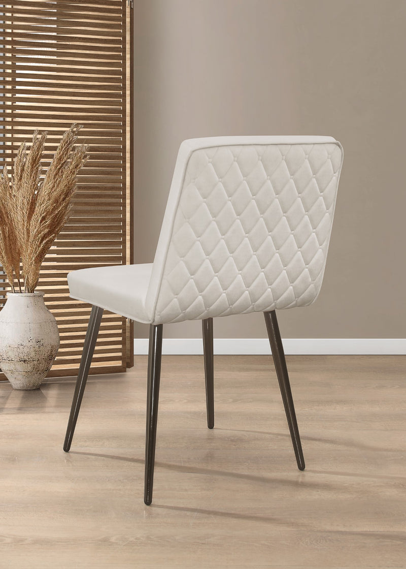 Home Design Lattice Dining Set, White