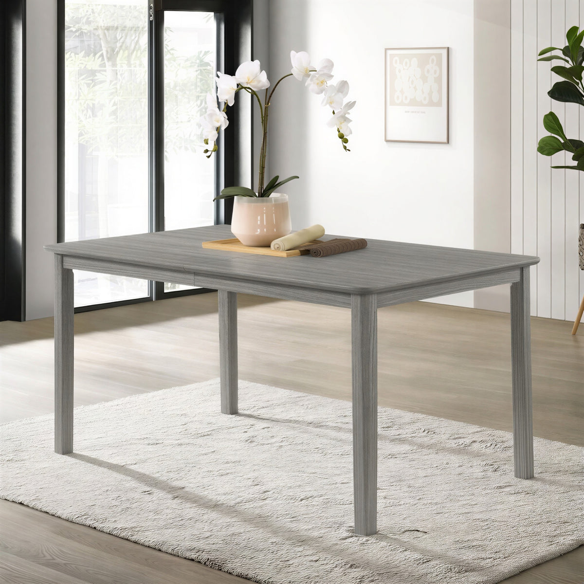 Osaka Dining Set, 7-Piece Indoor Dining Set - Modern Rectangular Table, 6 Cushioned Seat Dining Chair