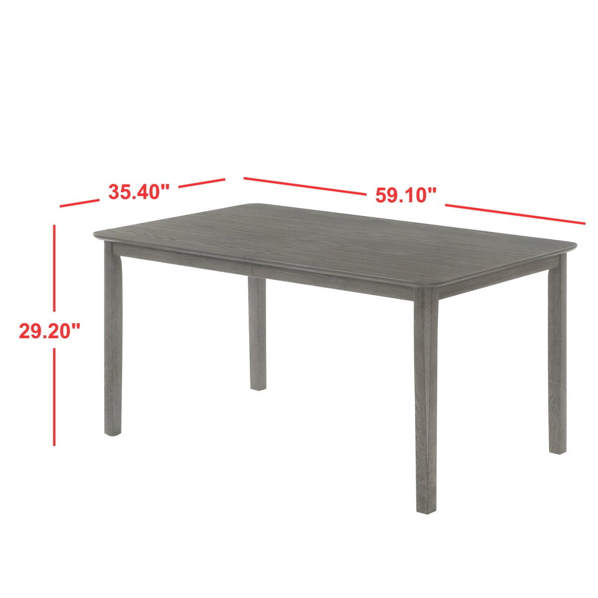 Osaka 6-Seater Gray Dining Table for Dining Room & Kitchen Modern Farmhouse Gray Dining Table