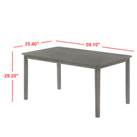 Osaka 6-Seater Gray Dining Table for Dining Room & Kitchen Modern Farmhouse Gray Dining Table