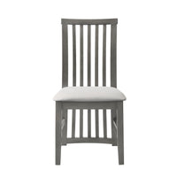 Osaka Dining Chair- 6 pieces Modern Slatted-Back Dining Chair with Upholstered Cushion Seat