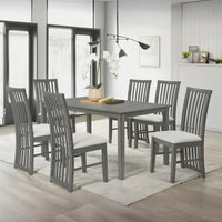 Osaka Dining Set, 7-Piece Indoor Dining Set - Modern Rectangular Table, 6 Cushioned Seat Dining Chair