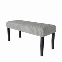 Guysaka 6-Piece Dining Set with Modern Rectangular Table, 4 Upholstered Corduroy Dining Chairs & Upholstered Bench