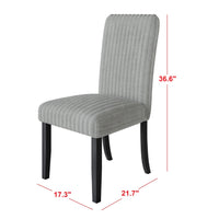 Guysaka 6-Piece Dining Set with Modern Rectangular Table, 4 Upholstered Corduroy Dining Chairs & Upholstered Bench
