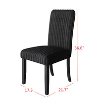 Guysaka 6-Piece Dining Set with Modern Rectangular Table, 4 Upholstered Corduroy Dining Chairs & Upholstered Bench