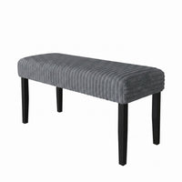 Guysaka 6-Piece Dining Set with Modern Rectangular Table, 4 Upholstered Corduroy Dining Chairs & Upholstered Bench