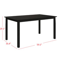 Guysaka 6-Piece Dining Set with Modern Rectangular Table, 4 Upholstered Corduroy Dining Chairs & Upholstered Bench