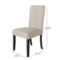 Guysaka 6-Piece Dining Set with Modern Rectangular Table, 4 Upholstered Corduroy Dining Chairs & Upholstered Bench