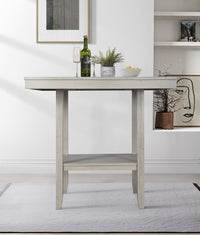 Dothan Counter Height 5 Piece Dining Set, Antique Gray/ Gray
