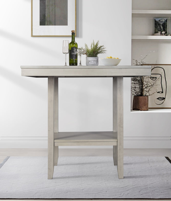 Dothan Counter Height 5 Piece Dining Set, Antique Gray/ Gray