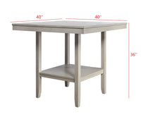 Dothan Counter Height 5 Piece Dining Set, Antique Gray/ Gray