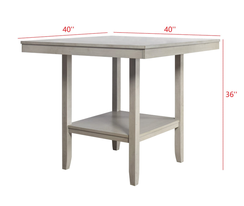 Dothan Counter Height 5 Piece Dining Set, Antique Gray/ Gray
