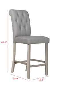 Dothan Counter Height 5 Piece Dining Set, Antique Gray/ Gray