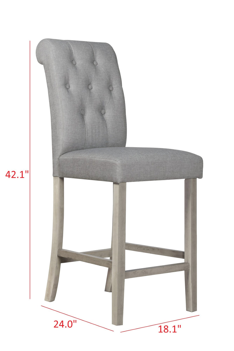 Dothan Counter Height 5 Piece Dining Set, Antique Gray/ Gray
