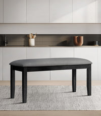 Home Design Oden 6 Piece Dining Set, Black, Black/Gray