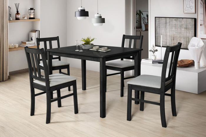 Clayfell 5 Pieces Sanford Dining Set, Black
