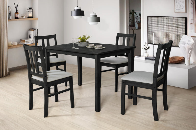 Clayfell 5 Pieces Sanford Dining Set, Black