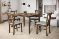 Clayfell 5 Pieces Sanford Dining Set, Brown