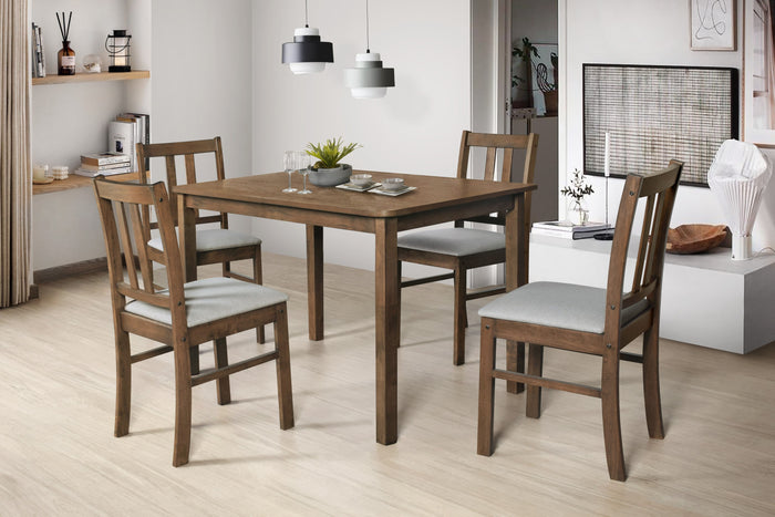 Clayfell 5 Pieces Sanford Dining Set, Brown