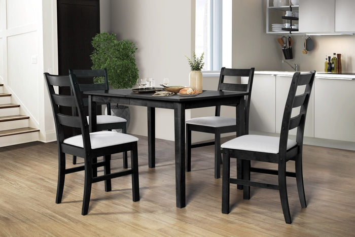 Home Design Athens Dining Set, Black, Black/Gray