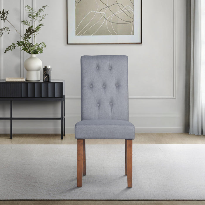 Home Design Gaffney Dining Chair (Set of 2), Brown/Gray