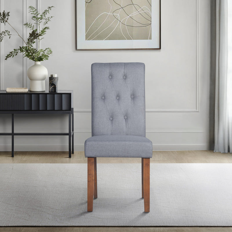 Home Design Gaffney Dining Chair (Set of 2), Brown/Gray