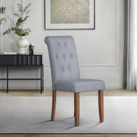 Home Design Gaffney Dining Chair (Set of 2), Brown/Gray