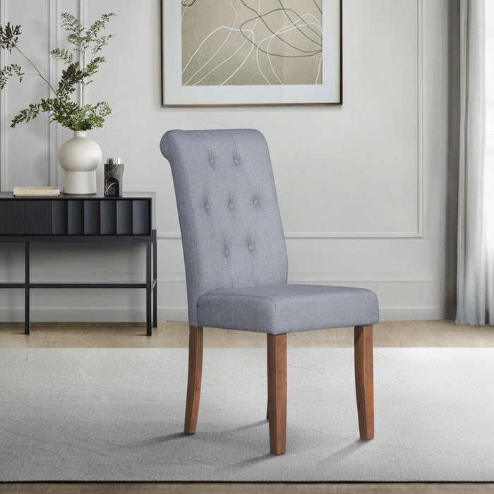 Home Design Gaffney Dining Chair (Set of 2), Brown/Gray