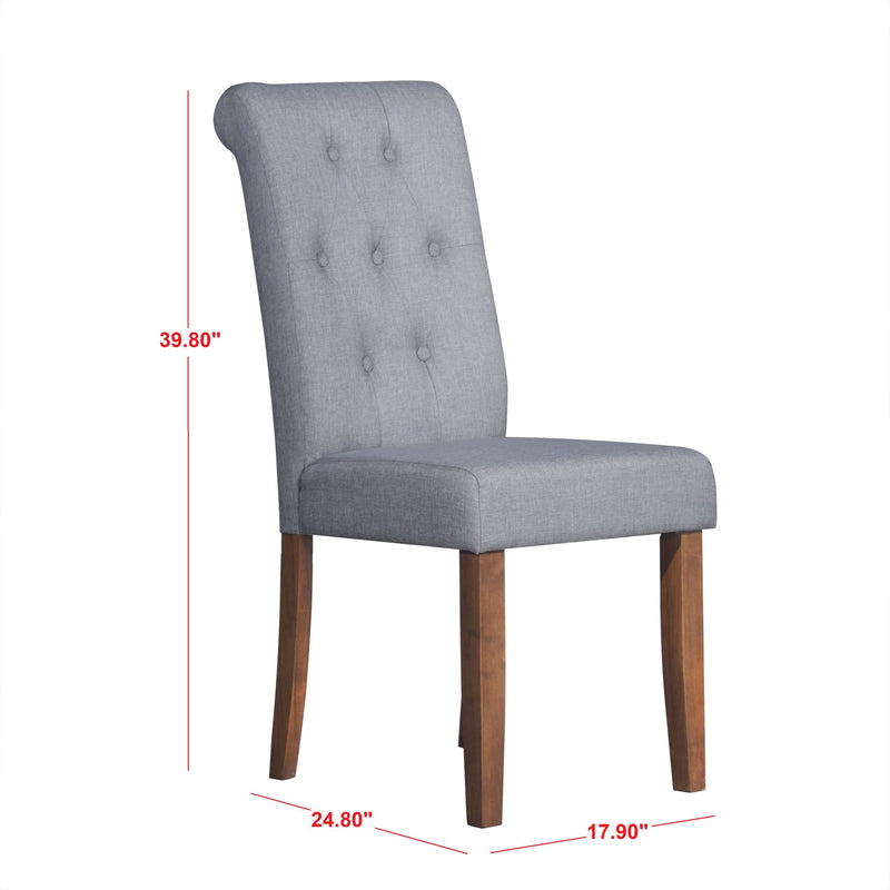 Home Design Gaffney Dining Chair (Set of 2), Brown/Gray