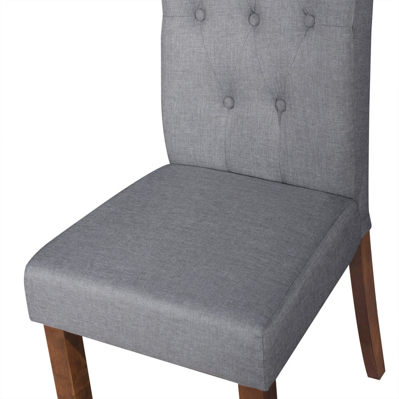 Home Design Gaffney Dining Chair (Set of 2), Brown/Gray