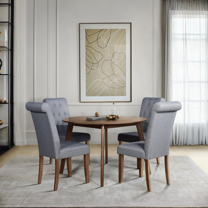 Home Design Gaffney 5 Piece Dining Set, Brown/Gray