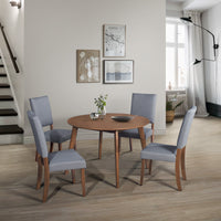 Home Design Laurel 5 Piece Dining Set, Brown/Gray