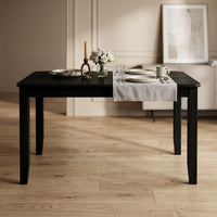 Home Design Nome Dining Table, Modern Rectangular Wood Dining Table, Black
