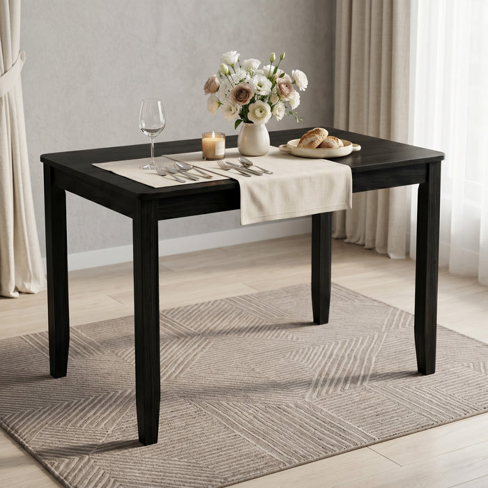 Home Design Nome Dining Table, Modern Rectangular Wood Dining Table, Black