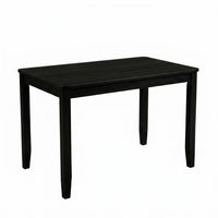 Home Design Nome Dining Table, Modern Rectangular Wood Dining Table, Black