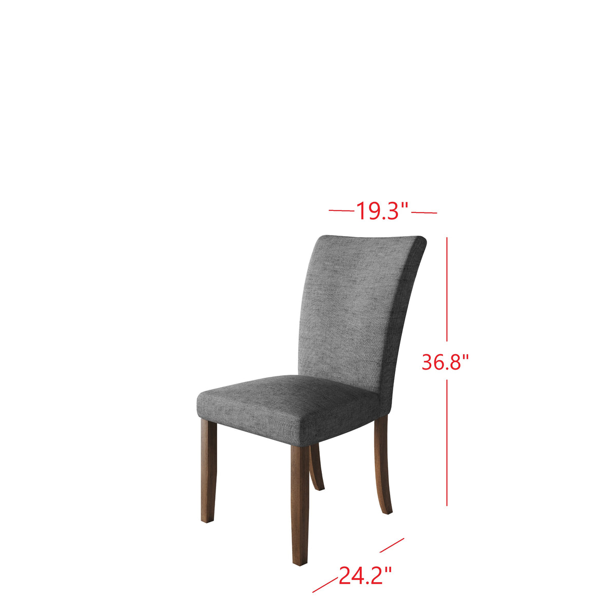 Home Design Lubec Dining Chair (Set of 2), Gray