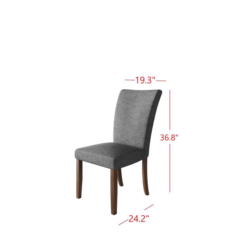 Home Design Lubec Dining Chair (Set of 2), Gray
