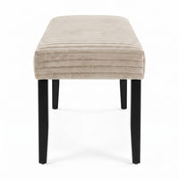 Guymon Modern Rectangular Upholstered Dining Bench with Corduroy Fabric and Wood Legs